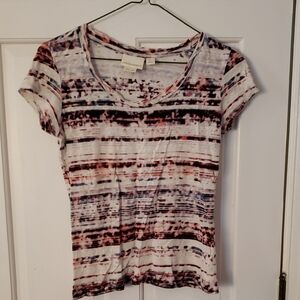 Cynthia Rowley Multicolor Striped Short Sleeve Tee